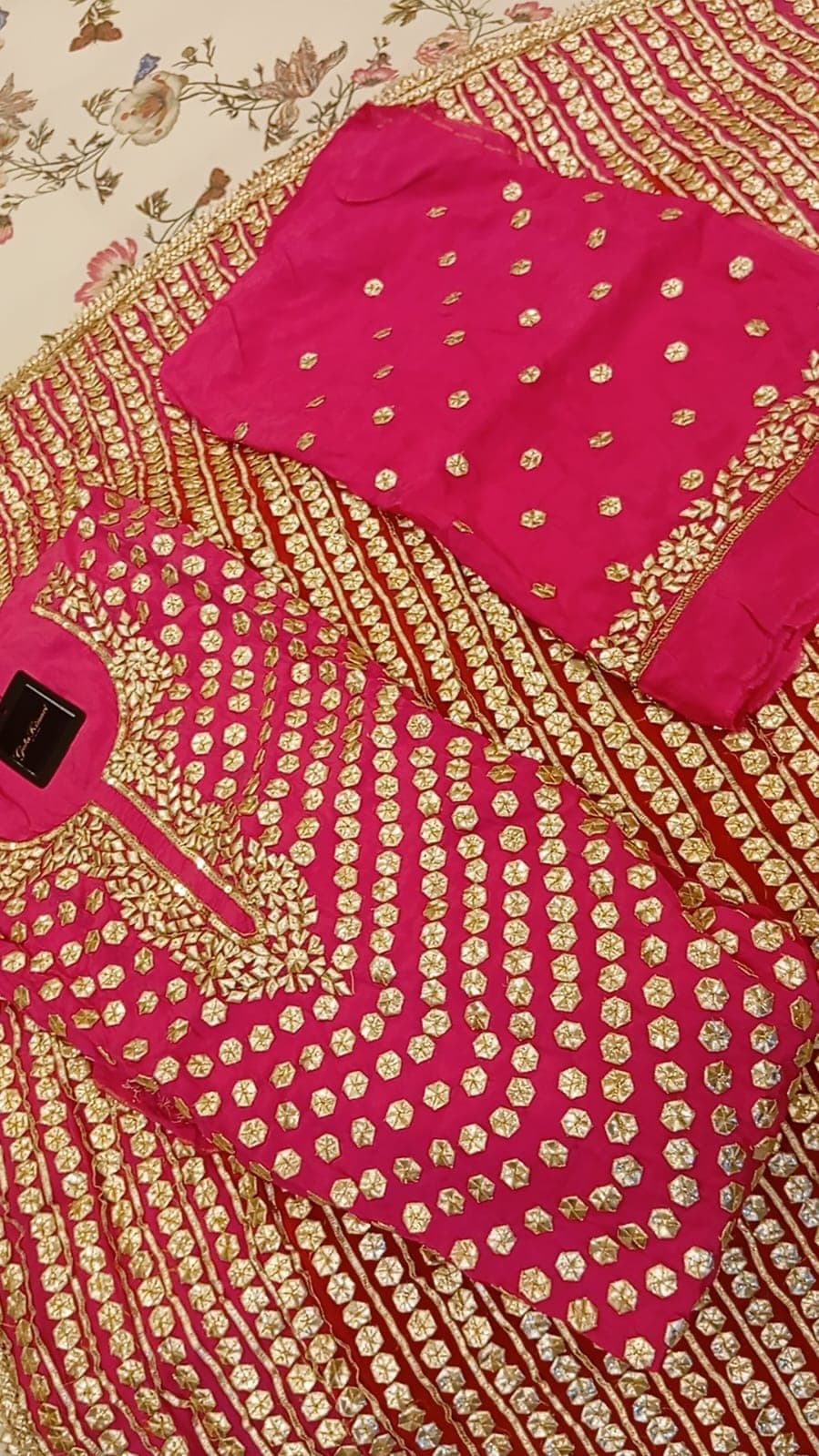 Gulabi Tukdi — Rani Pink 2-Piece Gota Set