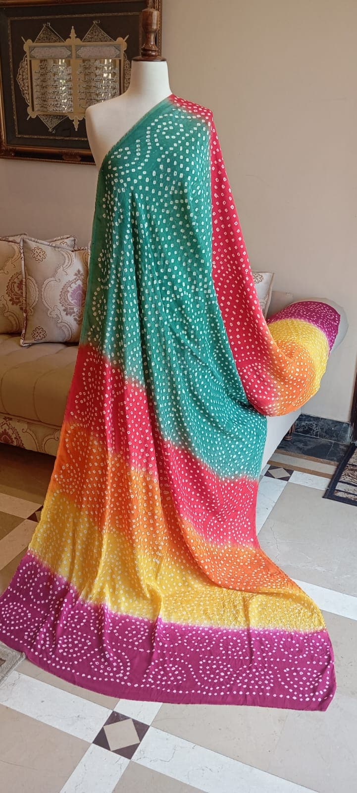 Rang Mahal — Traditional Rainbow Chunri Dupatta
